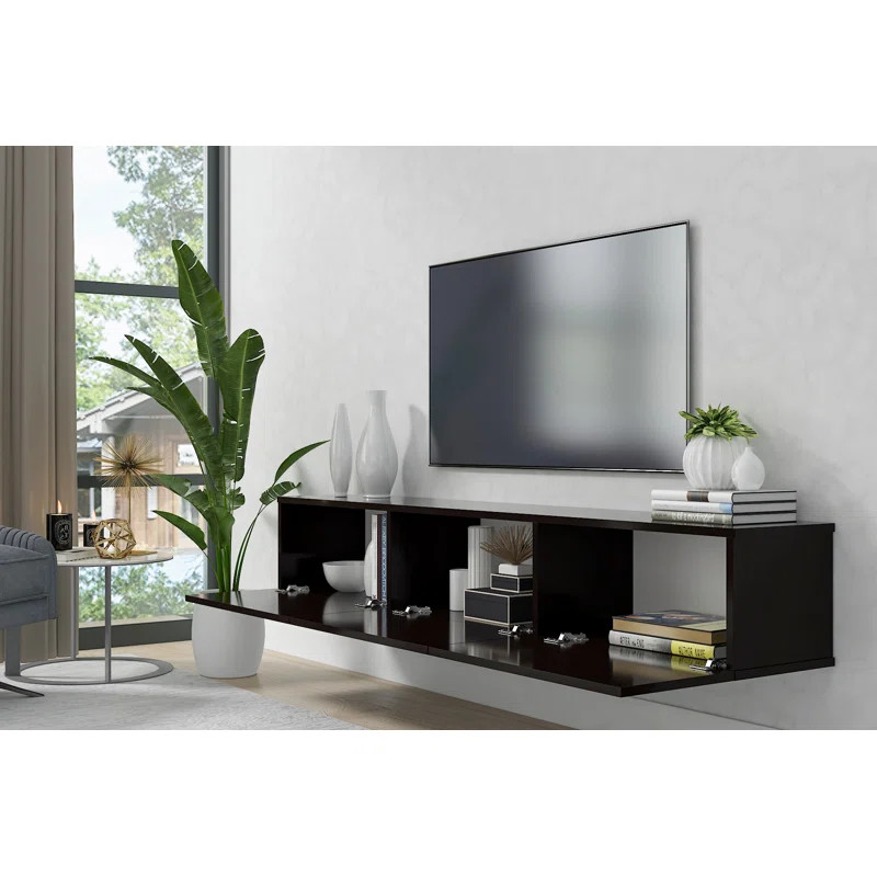 Ozge Floating Minimalist TV Stand for up to 80" TV Wall Mounted Media Console | Wayfair North America
