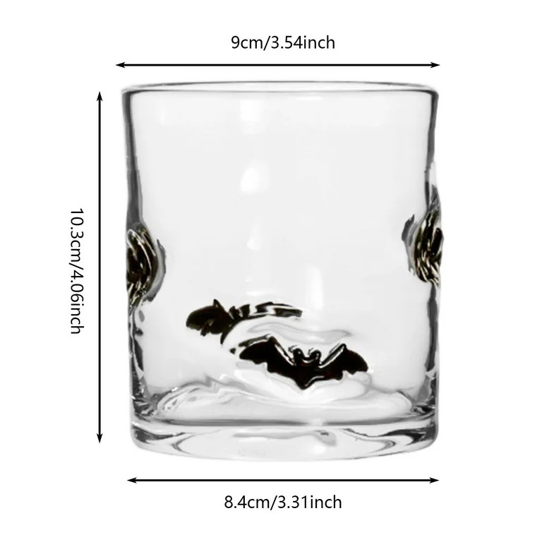 LAJFDIA Halloween Juice Glass 14 Ounce Bat Themed Drinking Glasses, Reusable Cups For Home Bar Ha... | Walmart (US)
