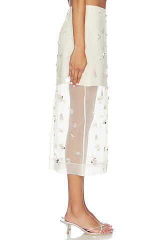 Delilah Midi Skirt in Yolk | Revolve Clothing (Global)