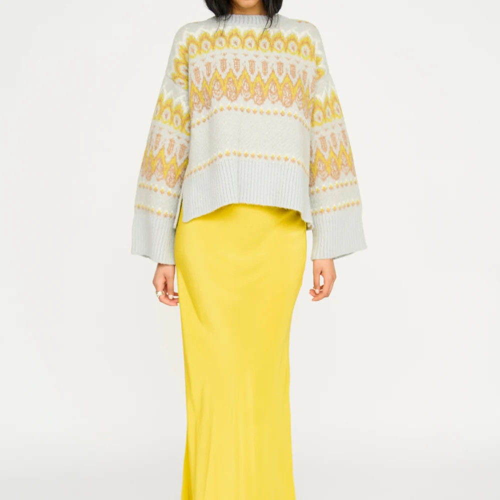 Salida Brushed Fairisle Sweater in Snowdrift | MIRTH