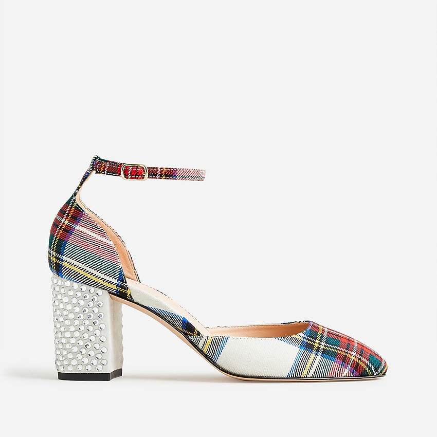 Maisie studded heels in Stewart tartan | J. Crew US