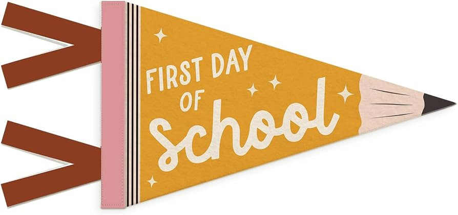First Day of School Pennant Flag Felt Banner Sign, | Amazon (US)