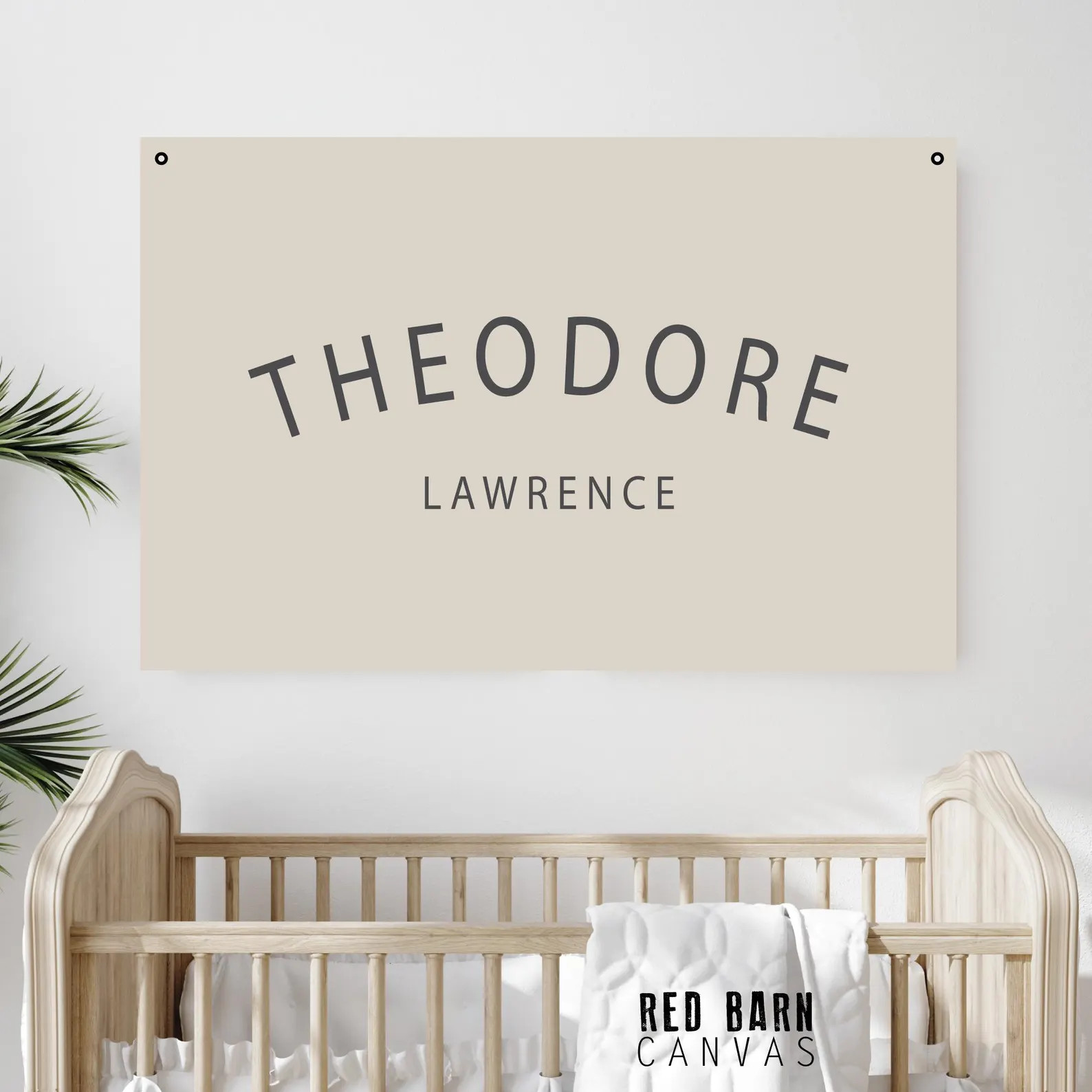 Custom Baby Name Canvas Flag: New Font Style | Minimalist And Modern Boho Nursery Decor | Etsy (Global)