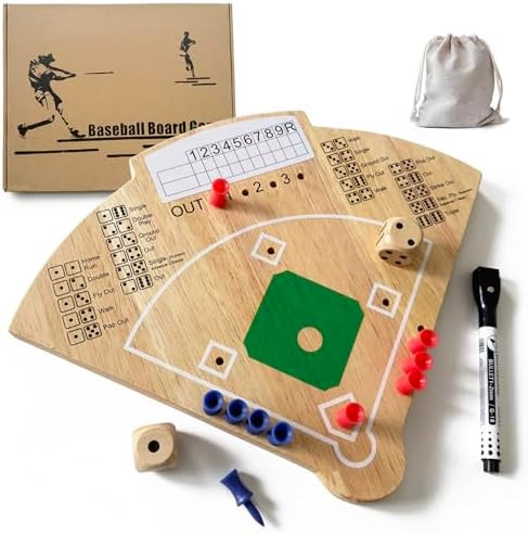 Baseball Board Game, Oak Made Leisure Game for Sport Battle Table Game for Family Party Holiday C... | Amazon (US)