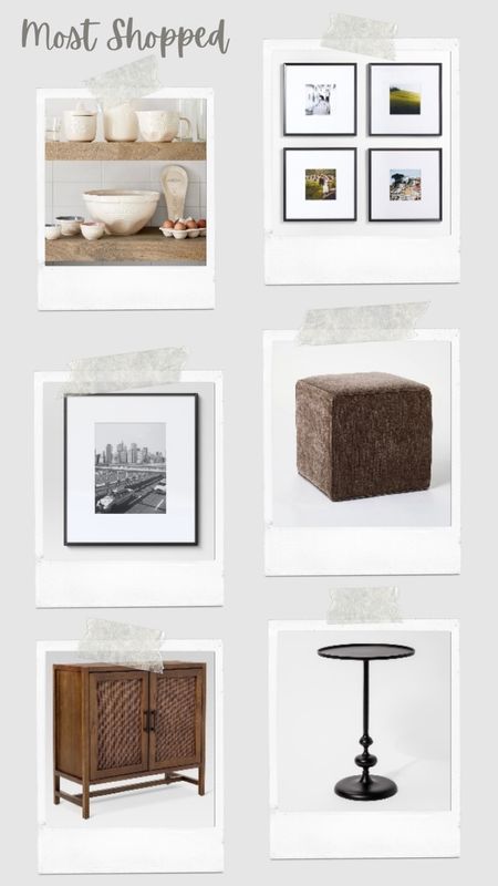 Most shopped 

Floating shelves 
Gallery frames
Ottomans 
Picture frames 
Accent cabinets 
Accent tables 

#LTKfindsunder50 #LTKfindsunder100 #LTKhome