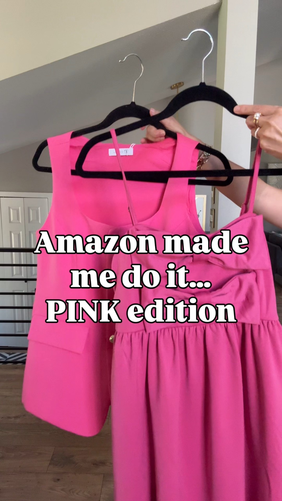 Two pink outfits 
Matching set 
Bow dress
Vest and skirt set


#LTKSeasonal #LTKPetite #LTKFindsUnder50