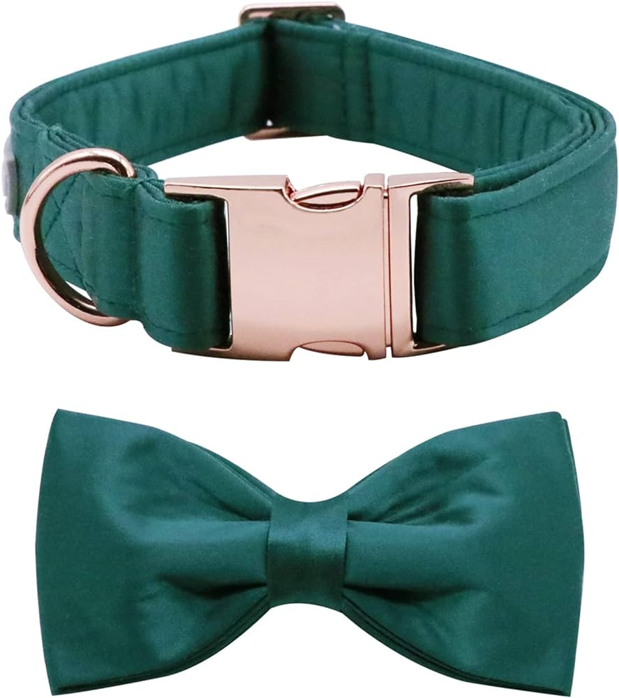 Lionet Paws Dog Collar Bowtie - Comfortable Silk Christmas Dog Collar with Detachable Bow Tie for Pu | Amazon (US)