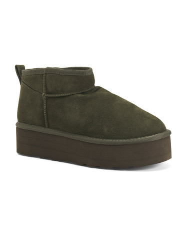 Suede Hippy Platform Booties | TJ Maxx