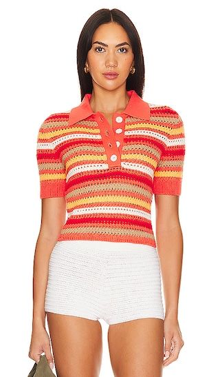 Lucia Polo Top in Summer Red | Revolve Clothing (Global)