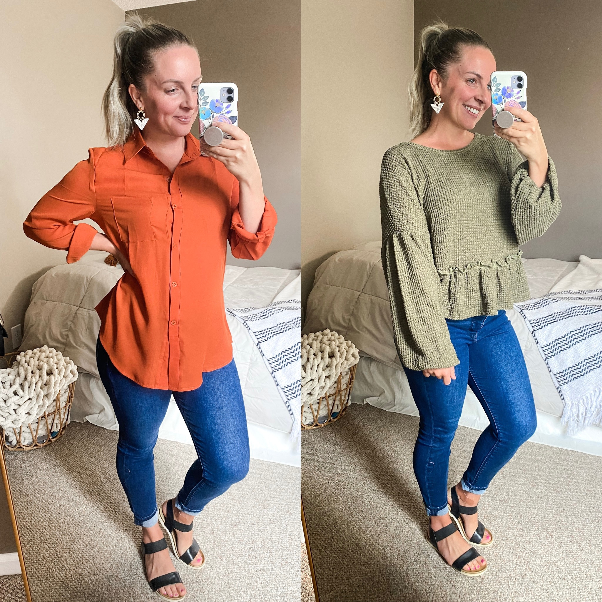 Fall top 

Teacher shirt / teacher top 

Women’s Long Sleeve Crewneck Ruffle Hem Peplum Babydoll Crop Top Waffle Knit Casual Pullover Sweater Blouse

Women Button Down Shirts V Neck Blouses with Pocket Chiffon Blouse Long Sleeve Business Work Shirt Office Casual Tops

Small on both 

#LTKunder100 #LTKstyletip #LTKworkwear