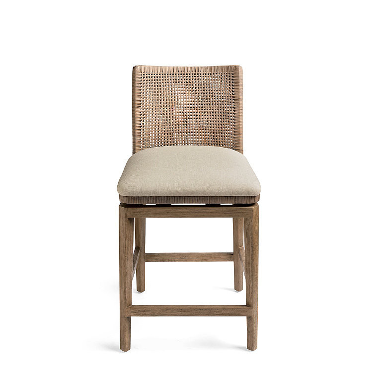 Sanibel Swivel Bar & Counter Stool - Counter Height (24-1/4" Seat), Harvest/Counter Height - Grandin Road | Grandin Road