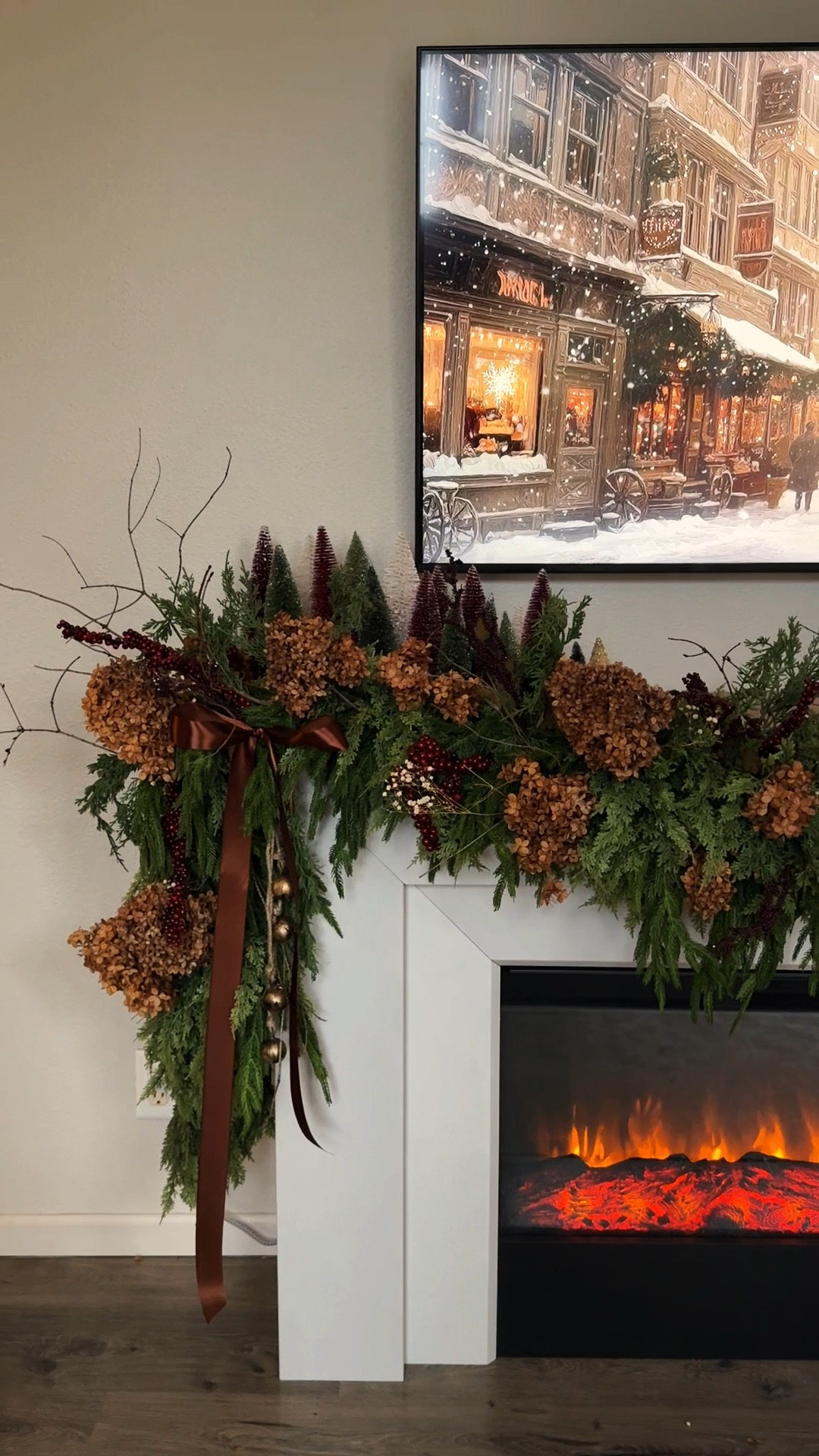 My gut told me to skip store bought this year and pull from what I already had, dried hydrangeas, a few backyard twigs, ribbon, bells, and layered garlands. It turned out even better than I imagined. Proof that imperfect, gathered together beauty always wins.✨

Everything I used (and similar finds) are linked on LTK. 
#FourPondsLiving #ChristmasMantle #LTKHome #HolidayDecor

#LTKHome #LTKHoliday #LTKSeasonal