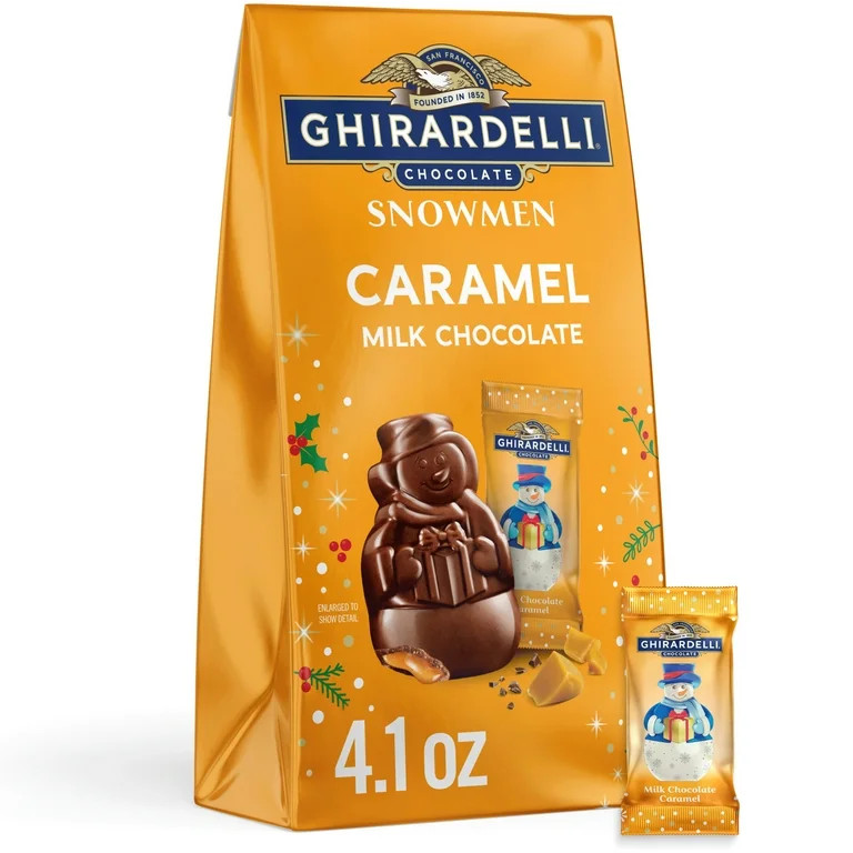 GHIRARDELLI Milk Chocolate Caramel Snowmen, 4.1 Oz Bag | Walmart (US)