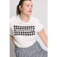 Houndstooth Print Statement Tee | Ulla Popken - US