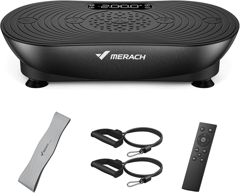 MERACH Vibration Plate Exercise Machine, Vibrating Platform for Lymphatic Drainage Weight Loss Mu... | Amazon (US)