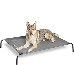 Bedsure Cooling Elevated Dog Bed, Outdoor Raised Dog Cots Beds with No-Slip Feet, Stable Frame & ... | Amazon (US)