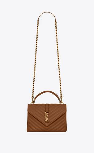 college medium chain bag in quilted leather | Saint Laurent Inc. (Global)