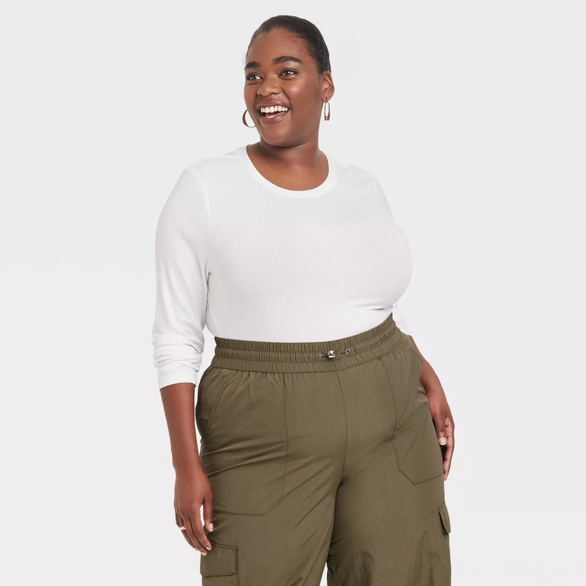 Women's Long Sleeve Slim Fit Crewneck T-Shirt - A New Day™ | Target