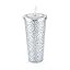 Blush Silver Disco Ball Cup with Lid and Straw, 16 Ounce Cute Sparkly Glitter Cocktail Cup, Set o... | Amazon (US)