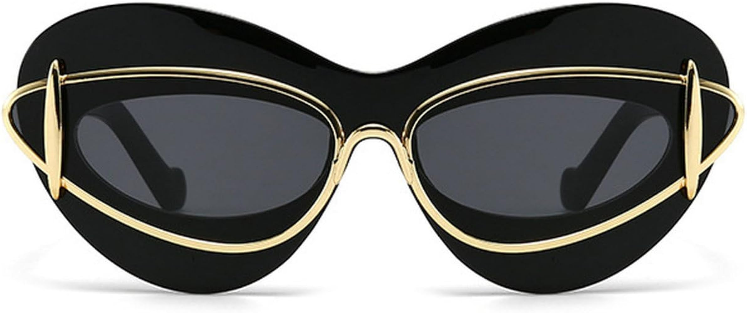 laureles Fashion Lips Cat Eye Sunglasses for Women Vintage Y2K Sun Glasses Ladies Gradient Black ... | Amazon (US)