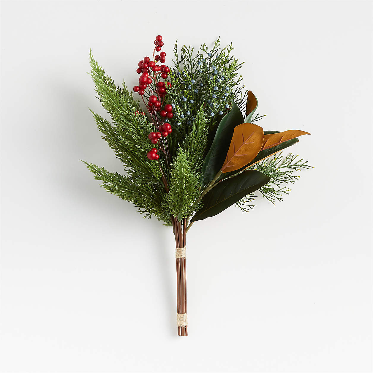 Faux Cypress and Berry Leaf Bunch 19" + Reviews | Crate & Barrel | Crate & Barrel