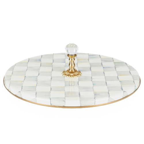 MACKENZIE-CHILDS Cheese Course, Cute Cheese Board and Serving Board for Charcuterie, Gray-and-White Sterling Check | Amazon (US)