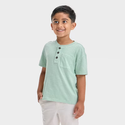 Toddler Boys' Short Sleeve Henley T-Shirt - Cat & Jack™This item is not available | Target
