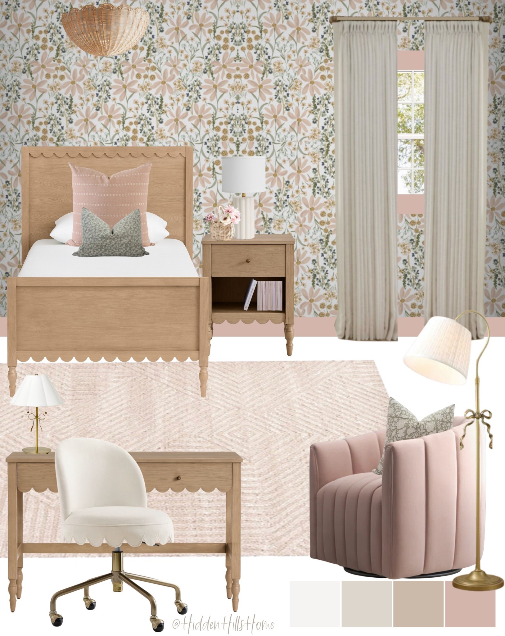 Girls bedroom decor, girls room mood board, home decor ideas, cute girls bedroom inspiration, kids bedroom design #girlsroom

#LTKHome #LTKSaleAlert #LTKKids