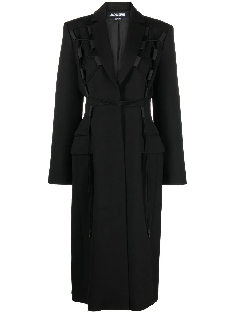 Jacquemus lace-up Tailored mid-length Coat - Farfetch | Farfetch Global
