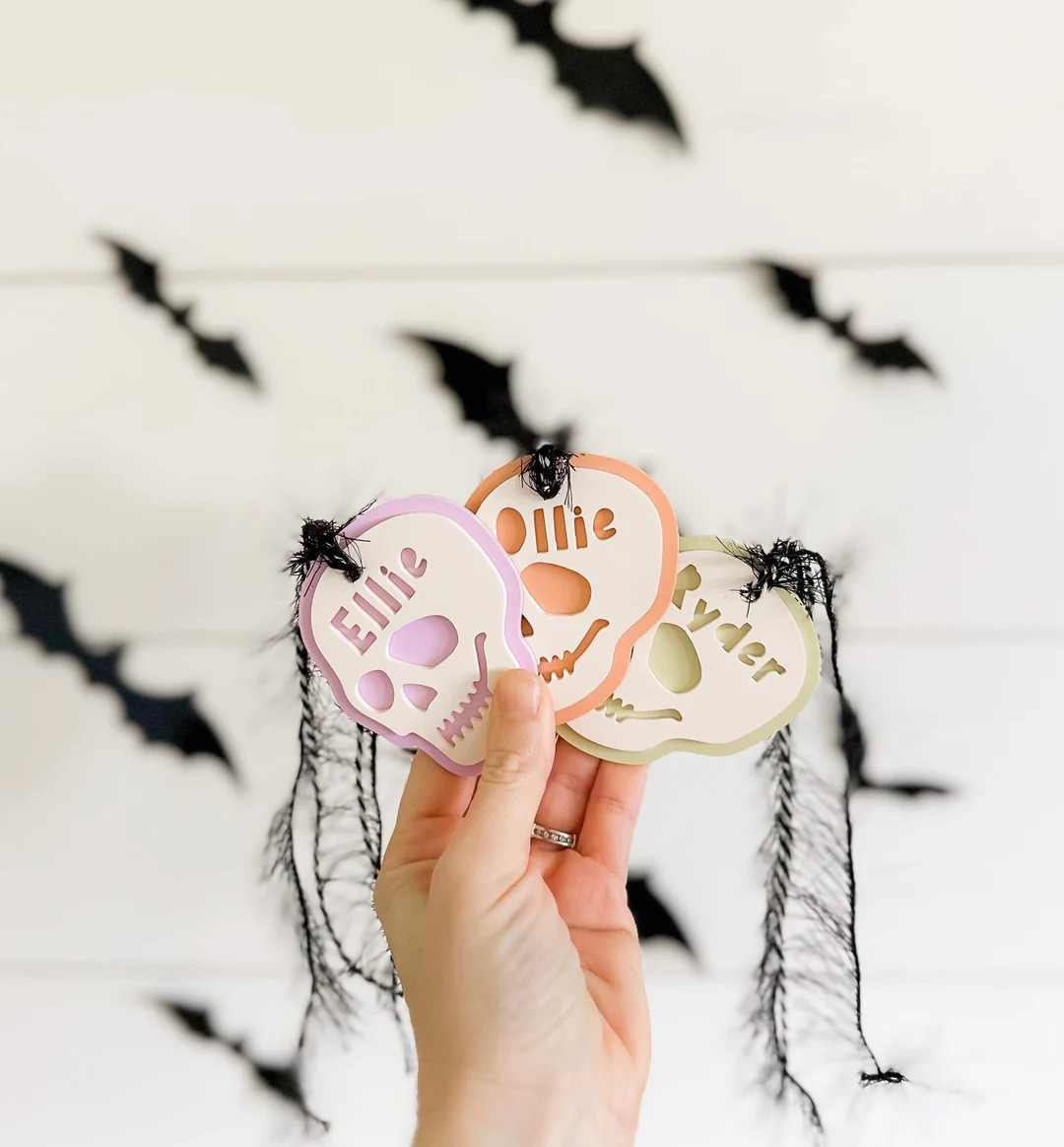 Skull Tag Boo Basket Tag Halloween Tag - Etsy | Etsy (US)