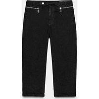 Zara - Z1975 Mid-Waist Capri Jeans With Zips - Black - 10 - Woman | Zara UK