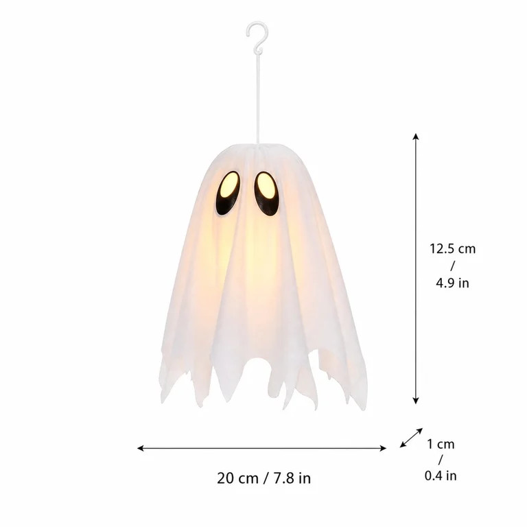 Yashow White Spooky Ghost Curved Mesh Fabric Outdoor Light-Up Hanging Decoration with Built-In Il... | Walmart (US)