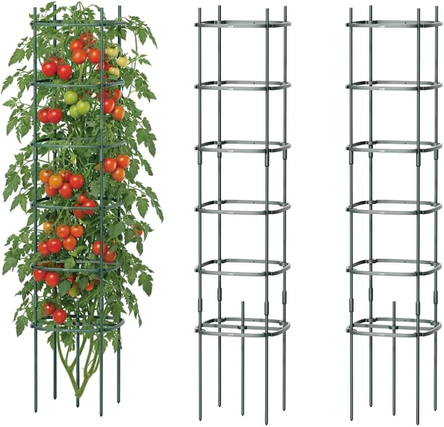 Vego Garden Tomato Cage Tomato Tower 6 Tier for Garden & Pots, Rust-Resistant Tomato Stakes Heavy... | Amazon (US)