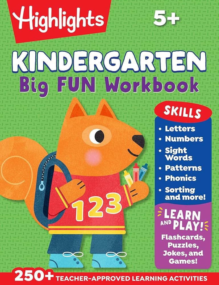 Kindergarten Big Fun Workbook: Kids Workbook with Tracing Worksheets, Alphabet Practice, Math Activities and Puzzles for Kindergarten Prep and Learning | Amazon (US)