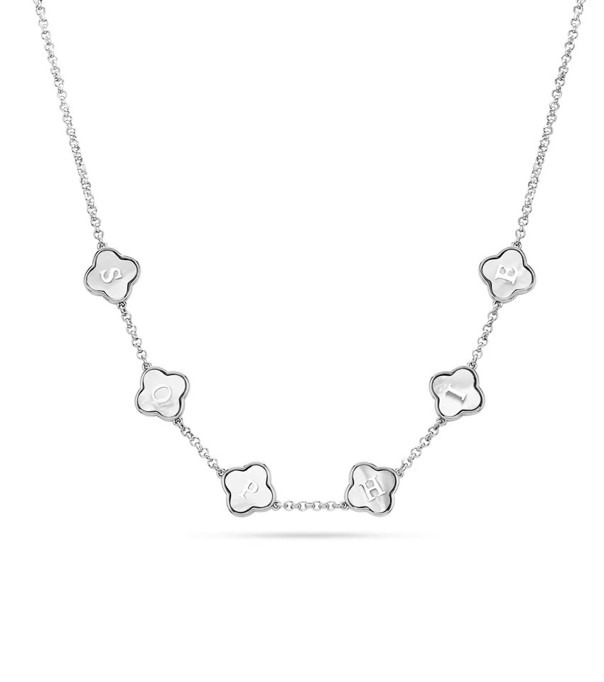 Clover Custom Name Necklace (Silver) | Abbott Lyon