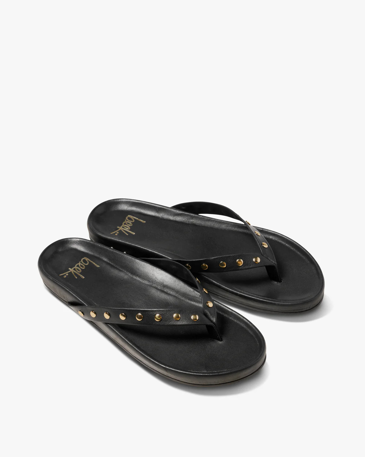 Tringa Leather Thong Sandal - Black | beek | beek