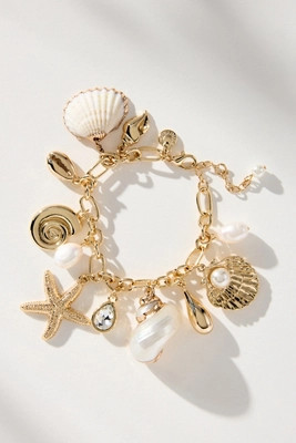BaubleBar Linda Shell Charm Bracelet | Anthropologie (US)
