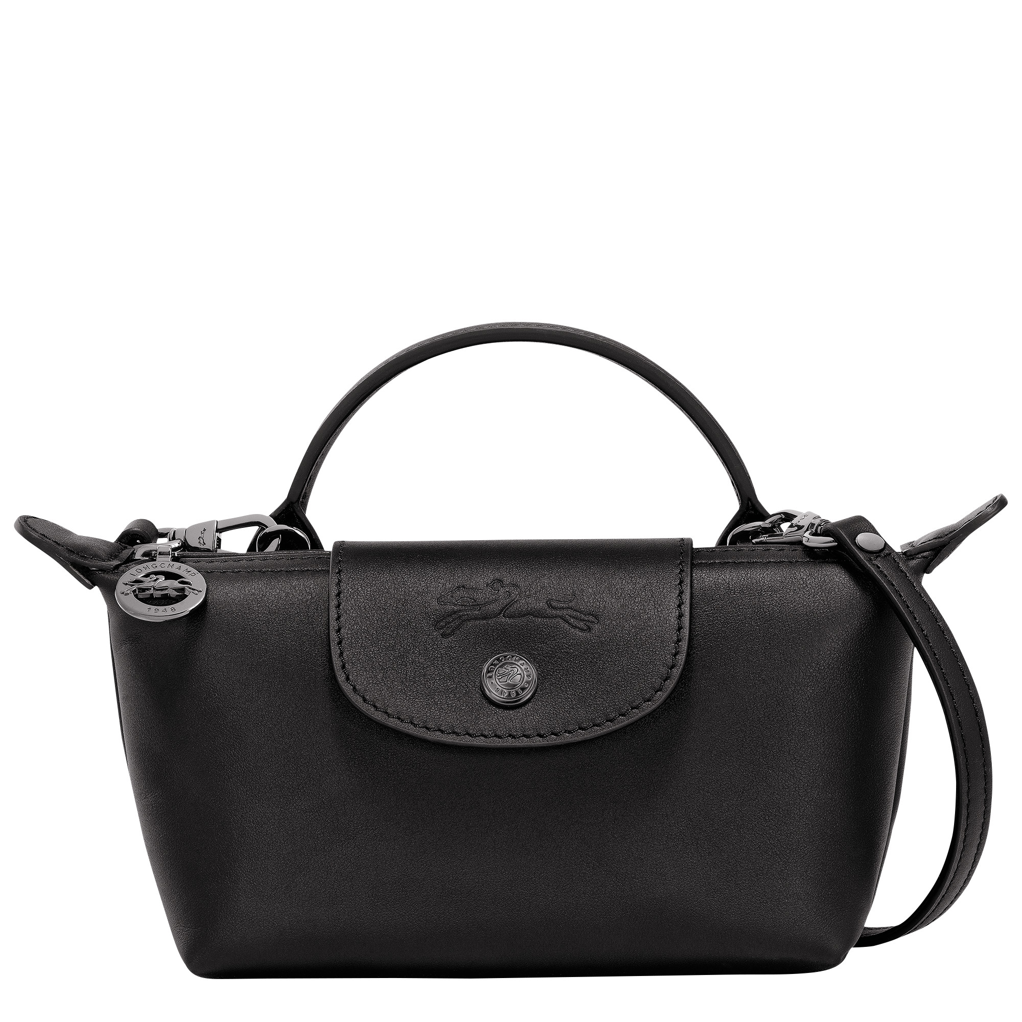 Le Pliage Xtra XS Pouch Black - Leather | Longchamp GB | Longchamp