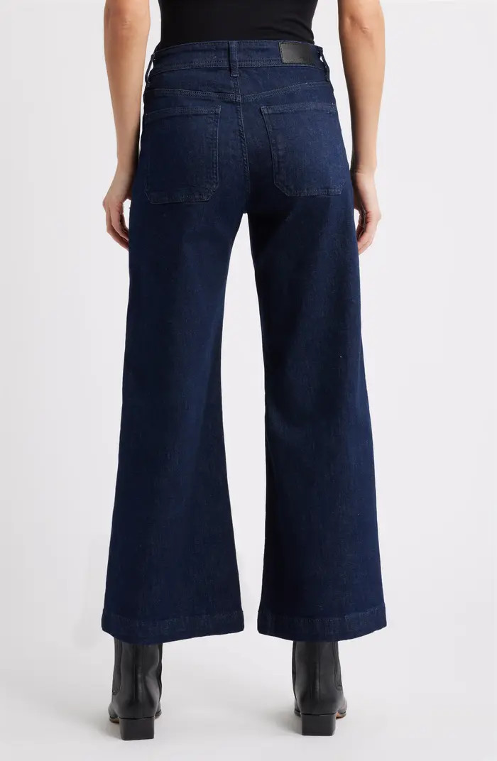 Mavi Jeans Paloma Marine Patch Pocket High Waist Wide Leg Jeans | Nordstrom | Nordstrom
