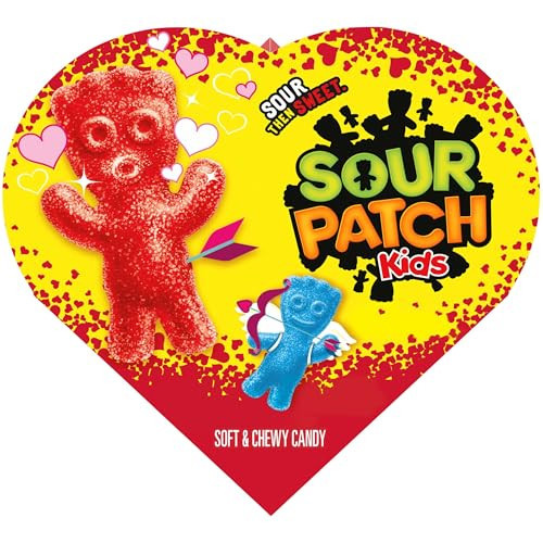 SOUR PATCH KIDS Soft & Chewy Valentines Day Candy, 6.8 oz Heart Shaped Box | Amazon (US)