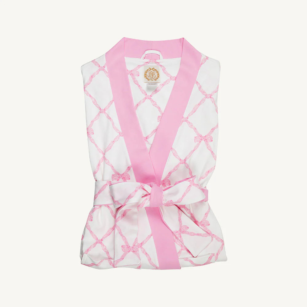 Ready or Not Robe (Women) - Belle Meade Bow with Pier Party Pink | The Beaufort Bonnet Company