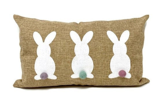 Bunny Tail Pillow | Etsy (US)