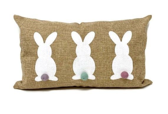 Bunny Tail Pillow | Etsy (US)
