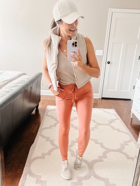 Fall fit! Ready for all the fall neutrals!

Tan vest, beige vest, fitness jogger, rust jogger, neutral jogger, fall workout, beige hat, tan baseball cap, cream vest , cream hat

#LTKfitness #LTKover40 #LTKfindsunder50