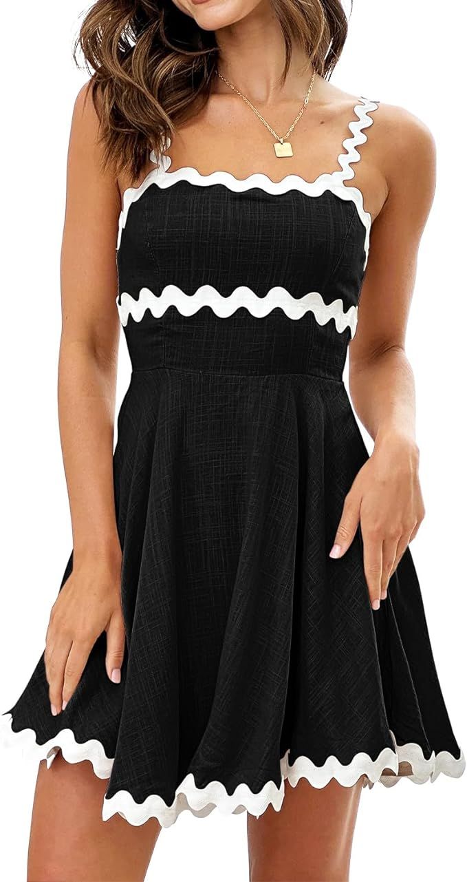 Shy Velvet 2024 Women's Summer Mini Dress Casual Linen Dress Cocktail Dresses for Women Sundresse... | Amazon (US)