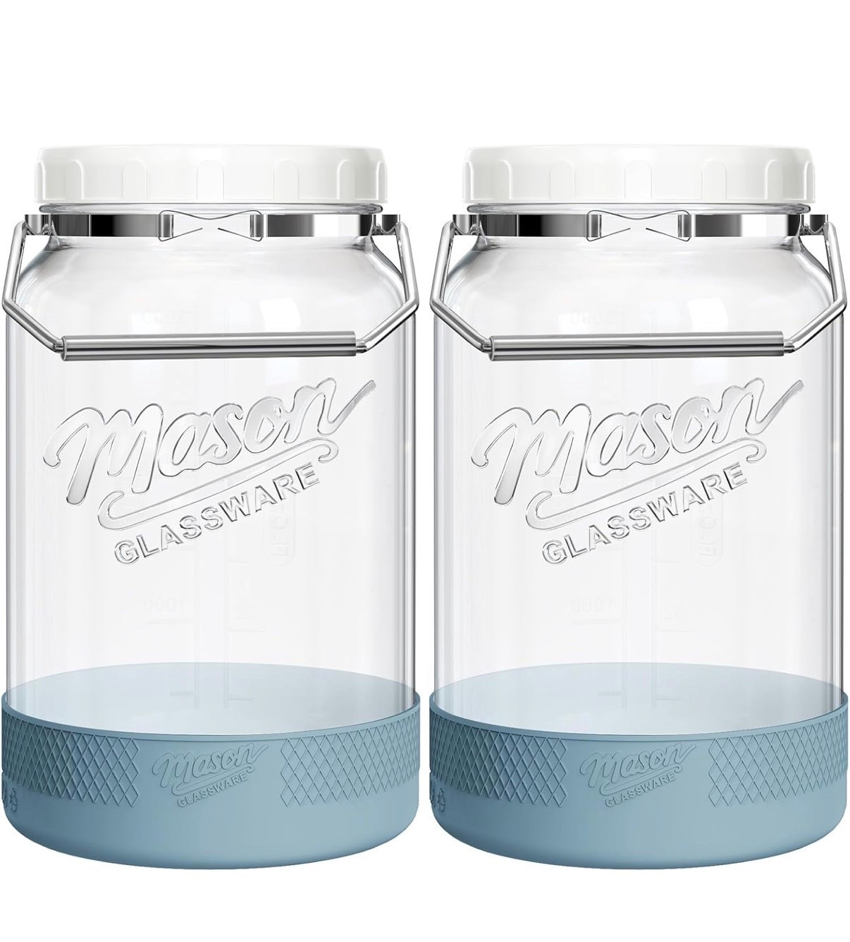 2 Pack 1 Gallon Glass Jar with Airtight Lid for Food Storage
Extra Wide Mouth Mason Jar, BPA-free Glass, Stainless Steel Handle, Non-slip Base for Flour, Sun Tea, Fermenting & Pickling

#LTKHome