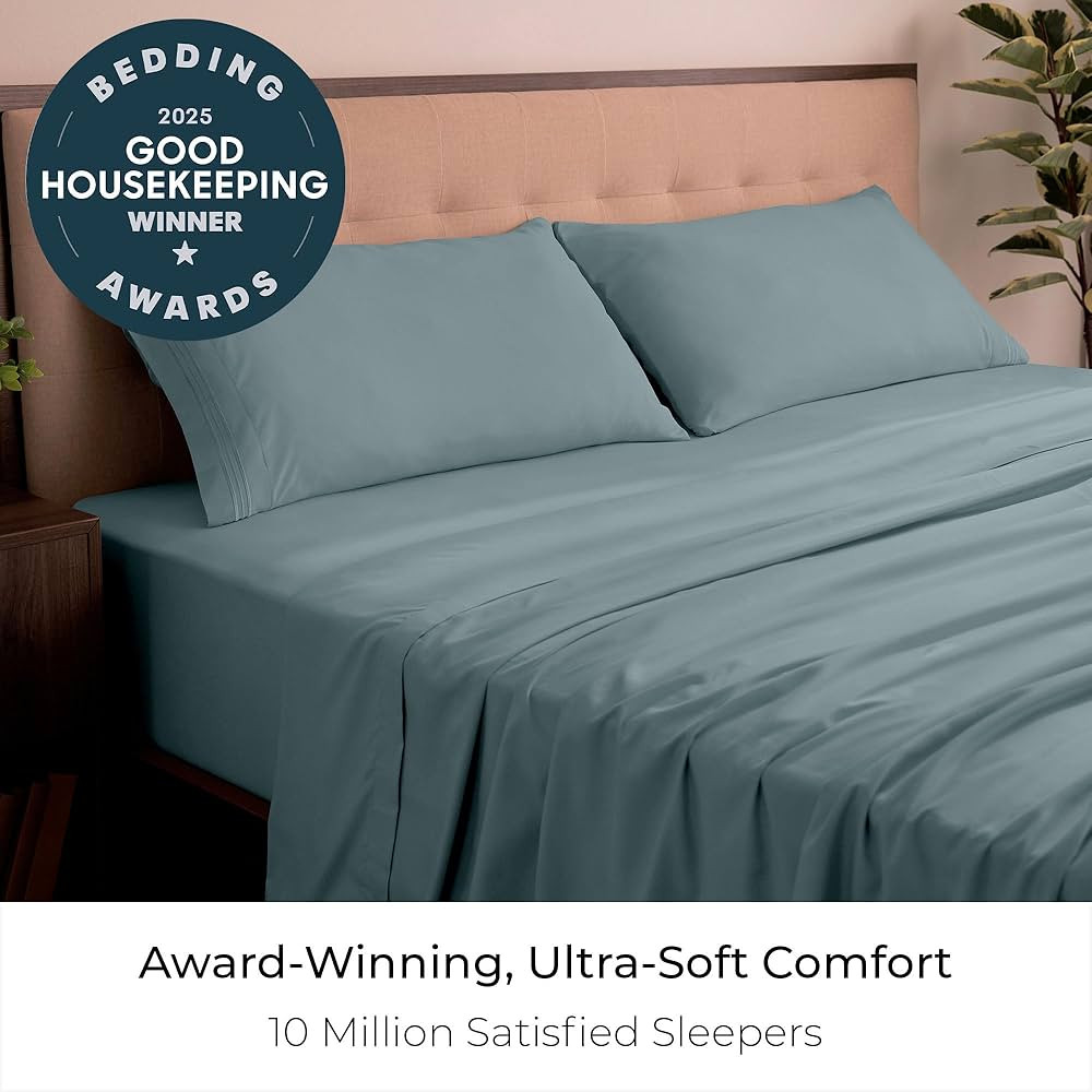 Mellanni King Sheets Set - 4 PC Iconic Collection Bedding - Hotel Luxury, Extra Soft, Cooling Bed... | Amazon (US)