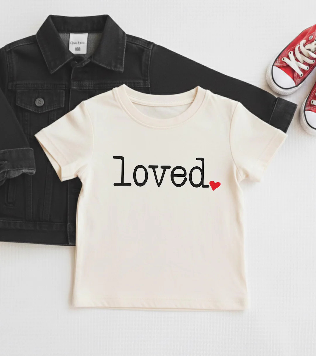 Loved Toddler Shirt - Valentine's Day Kids Tee - Etsy | Etsy (US)