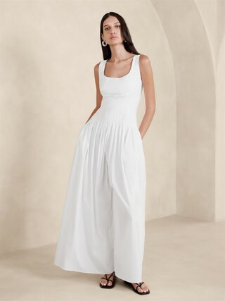 Ness Pleated Poplin Jumpsuit | Banana Republic (CA)