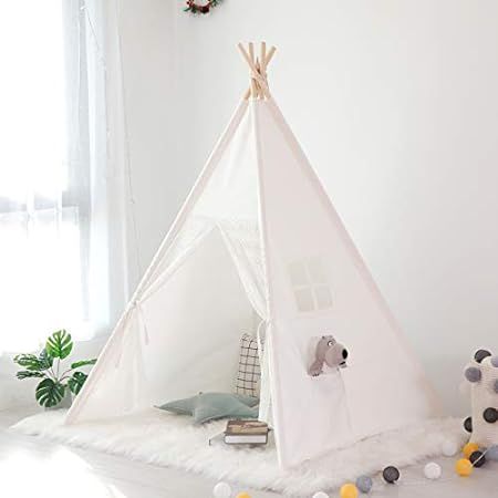 TreeBud Teepee Tent for Kids, Classic Indian Play Tent for Child, Foldable Playhouse for Indoor or O | Amazon (US)